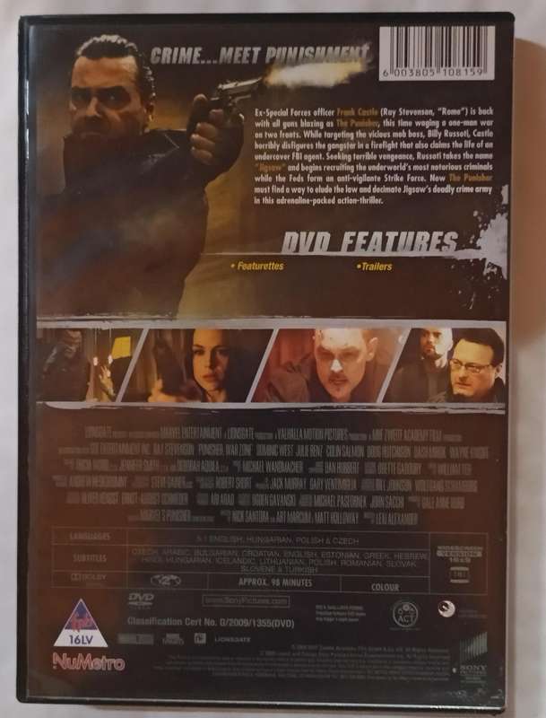 Punisher War Zone on DVD (Mint)