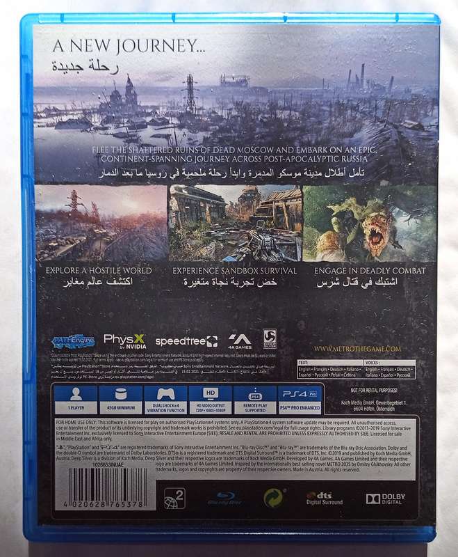 Metro Exodus for PS4 (CIB)