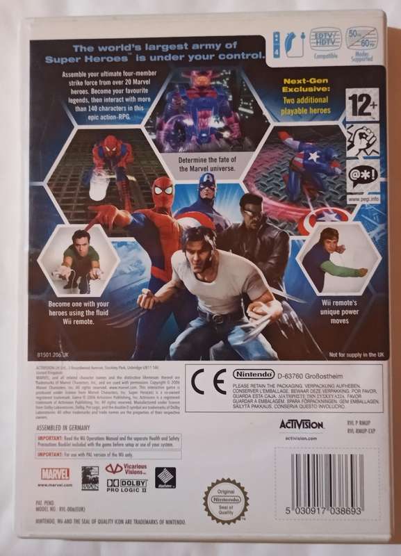 Marvel Ultimate Alliance for Wii (PAL & CIB)