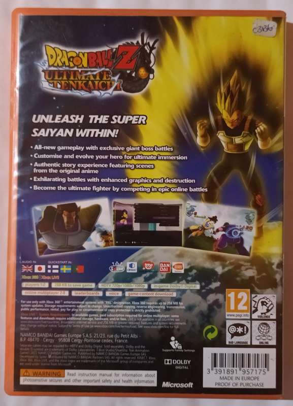 Dragon Ball Z Ultimate Tenkaichi for Xbox 360 (PAL & CIB)