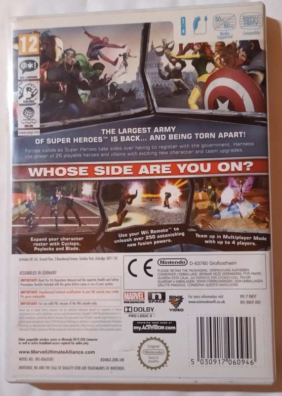 Marvel Ultimate Alliance 2 for Wii (PAL & CIB)