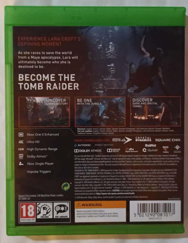 Shadow of the Tomb Raider for Xbox One (CIB)