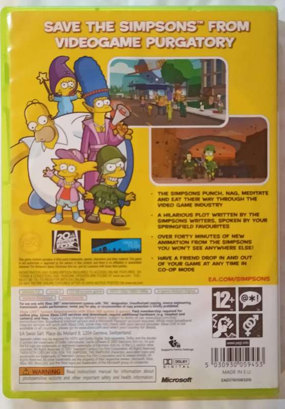 The Simpsons Game for Xbox 360 (PAL, CIB)