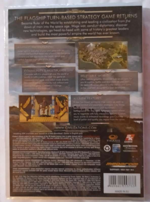 Civilization V for PC (New and sealed)