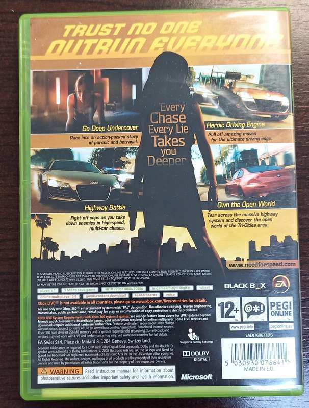 Need for Speed Undercover for Xbox 360 (PAL, CIB, Classics)