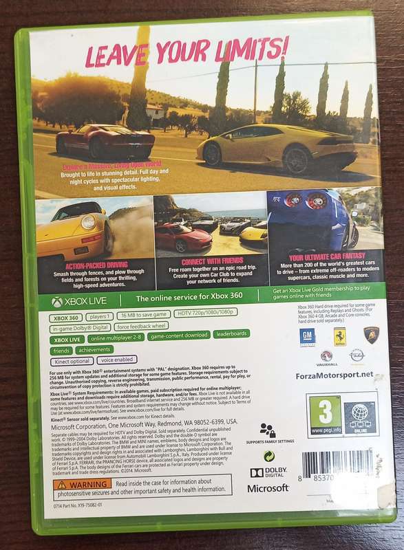 Forza Horizon 2 for Xbox 360 (PAL)