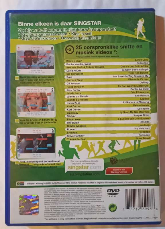 Singstar Afrikaans for PS2