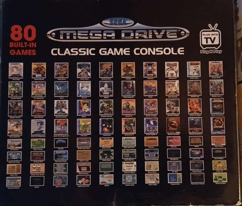 Sega Mega Drive 80 in 1 console with extras