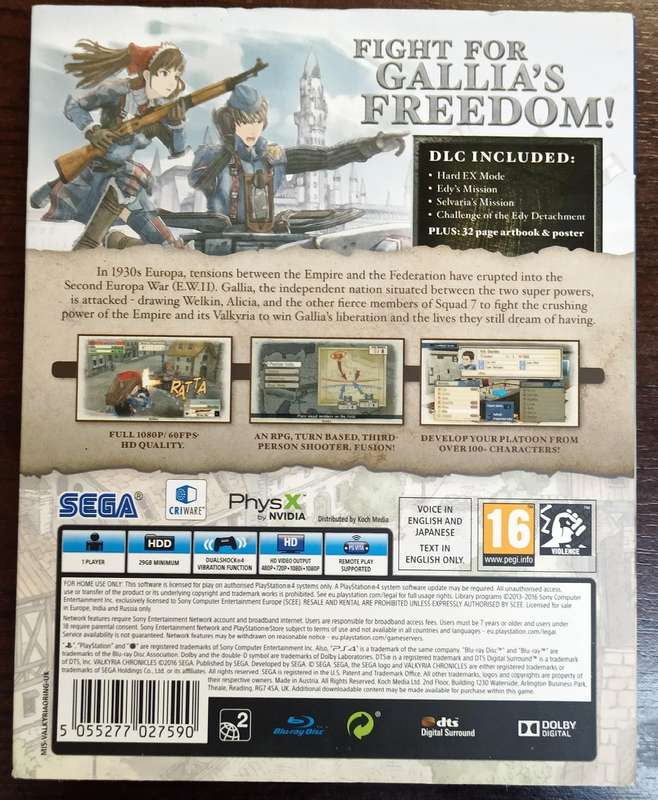 Valkyria Chronicles Remastered Europa Edition for PS4 (CIB)