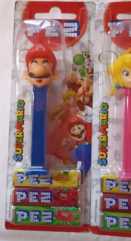 Sealed PEZ Dispensers Mario, Donkey Kong and Princess Peach (2017)