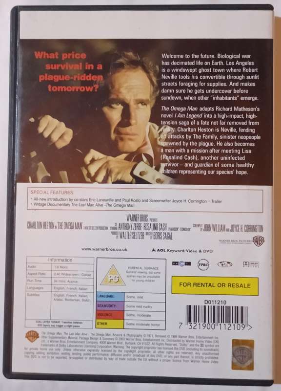 The Omega Man on DVD (Movie) 1971