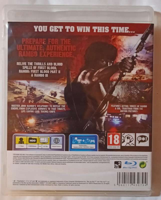 Rambo The Video Game for PS3 (CIB)