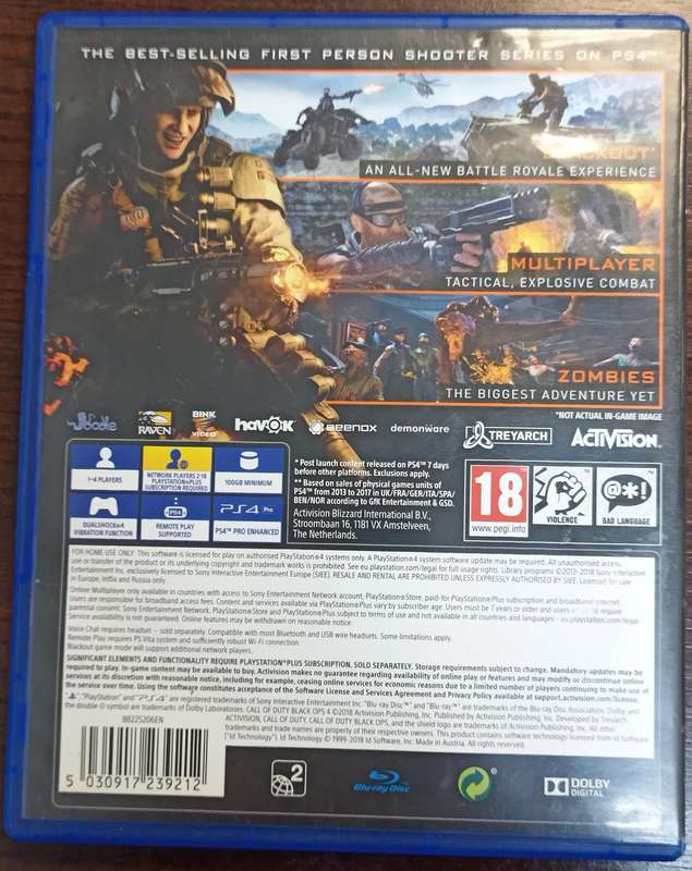 Call of Duty Black Ops 4 for Ps4