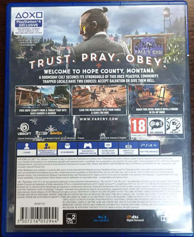 Farcry 5 Deluxe Edition for PS4 (CIB)