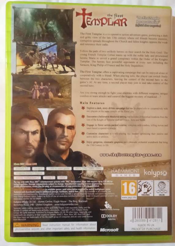 The First Templar for Xbox 360 (PAL, CIB)