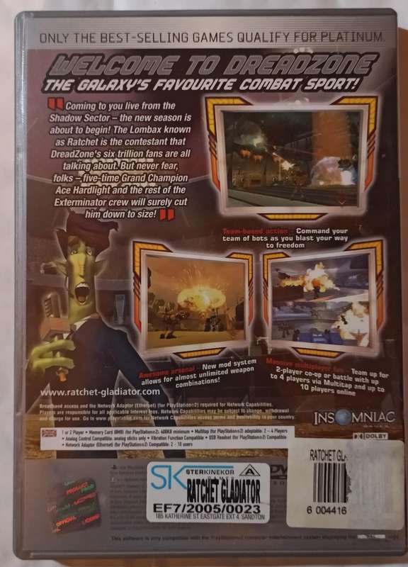 Ratchet Gladiator for Ps2 (PAL, CIB)
