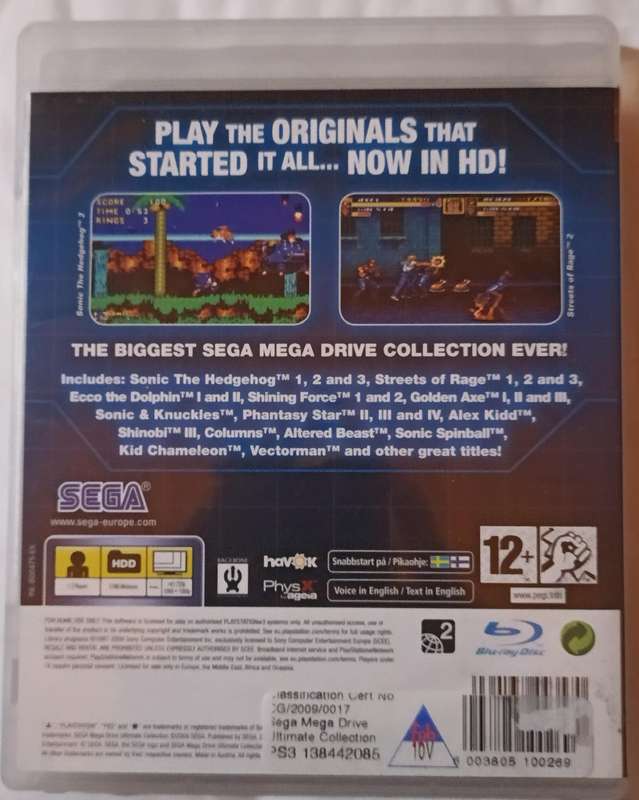 Sega Mega Drive Ultimate Collection for Ps3 (CIB)