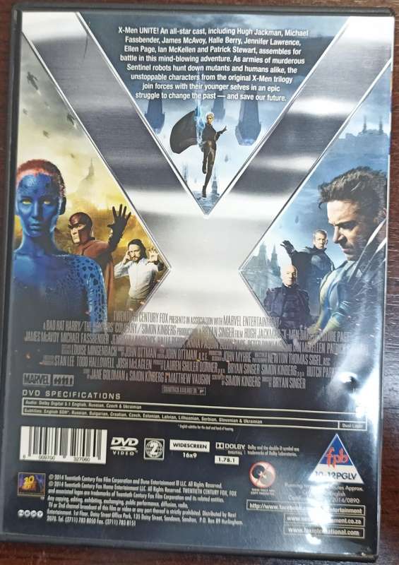 X-Men Days of Future Past on DVD (Mint)