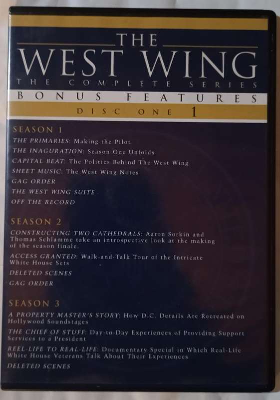 Complete West Wing Seasons 1 - 7 on DVD all 44 discs!