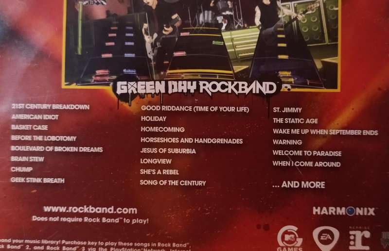 Green Day Rockband for PS3 (CIB)