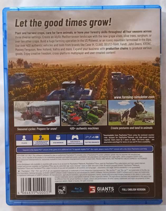 Farming Simulator 22 for PS4 (CIB)