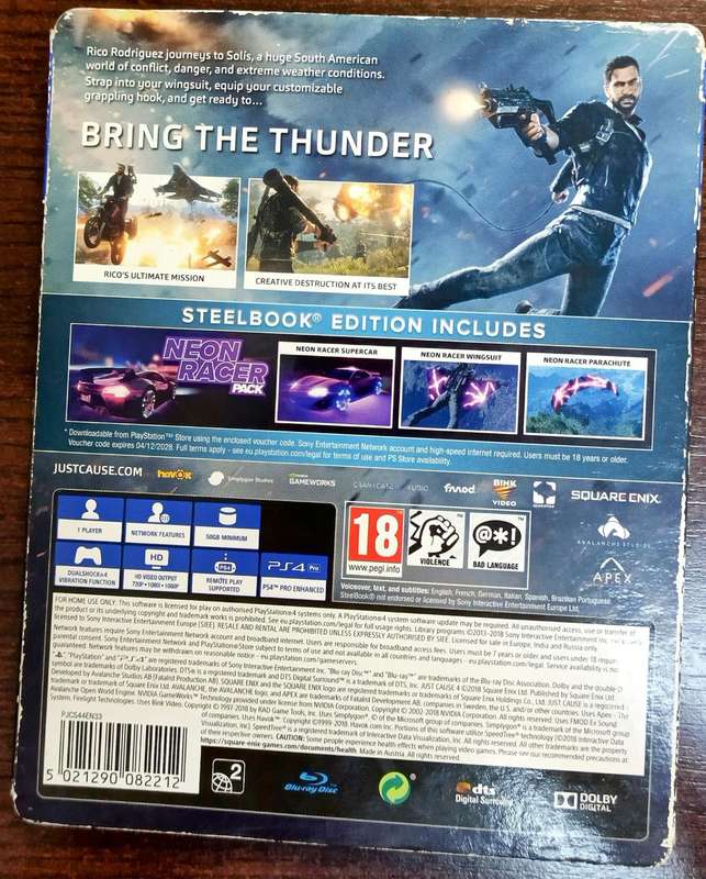 Just Cause 4 Steelbook Edition for PS4 (CIB)