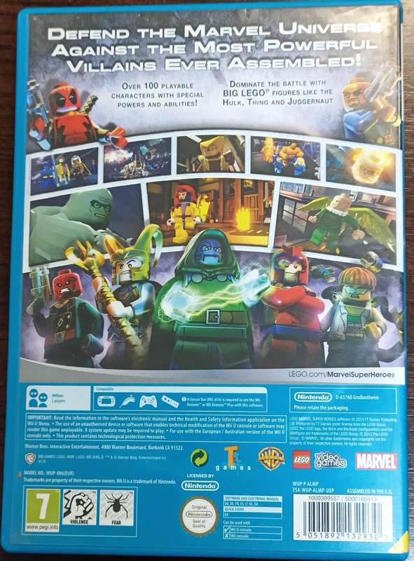 Lego Marvel Super Heroes for Wii U(Pal, CIB)