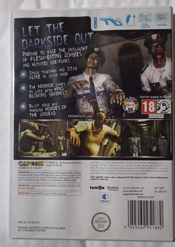 Resident Evil Darkside Chronicles for Wii (CIB, PAL, Mint)