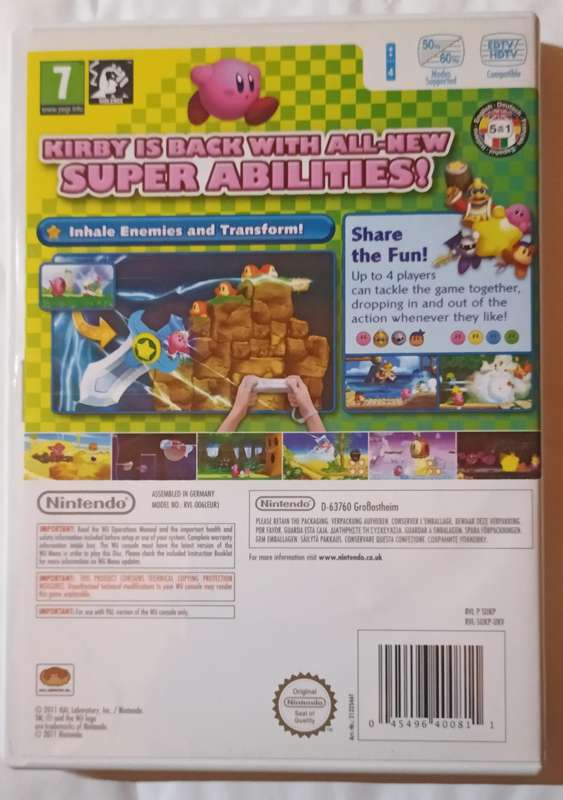 Kirby's Adventure Wii for Wii (PAL CIB Mint)