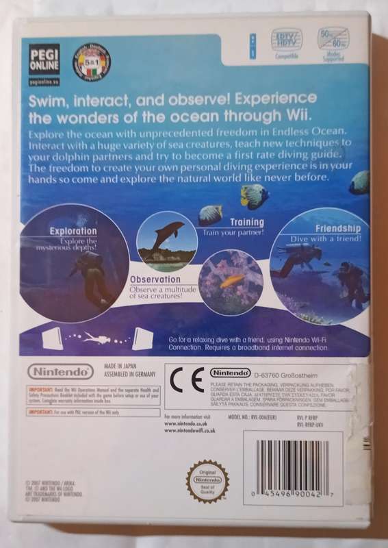 Endless Ocean for Nintendo Wii PAL CIB