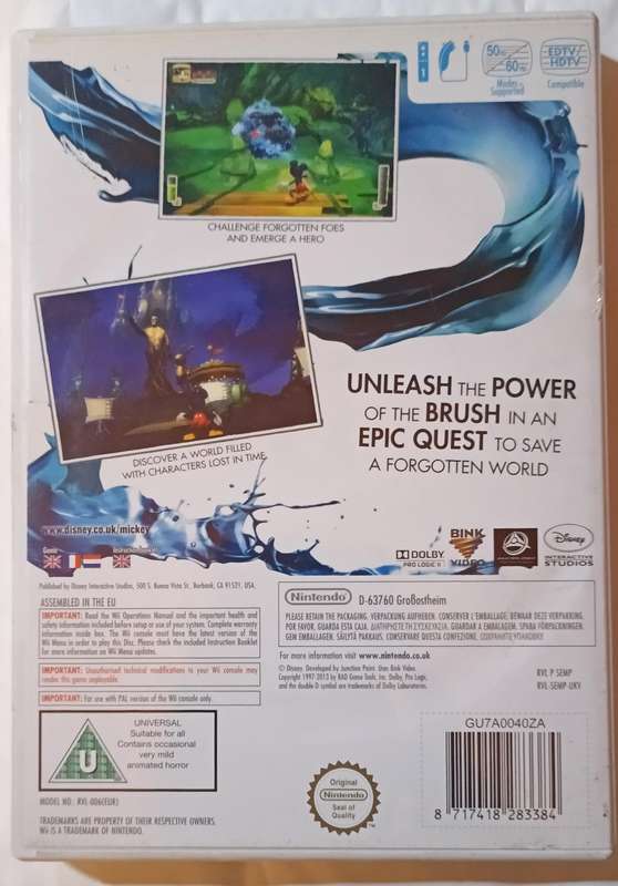 Epic Mickey for Wii PAL CIB