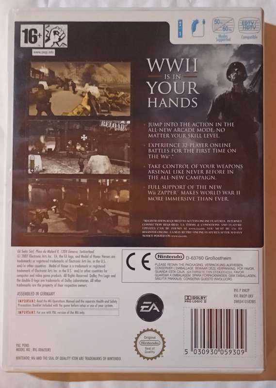 Medal of Honor Heroes 2 for the Nintendo Wii PAL CIB