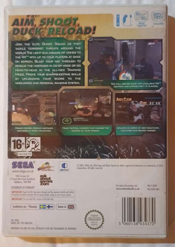 Ghost Squad for Wii PAL CIB