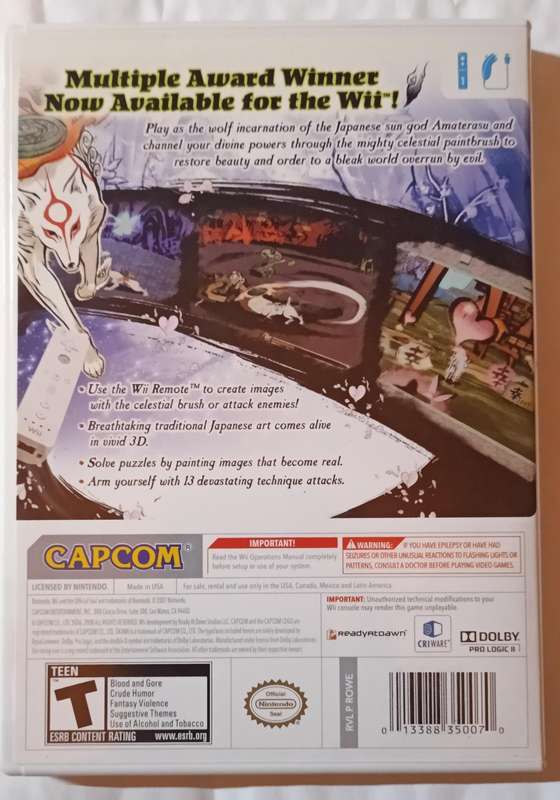 Okami for Nintendo Wii NTSC CIB