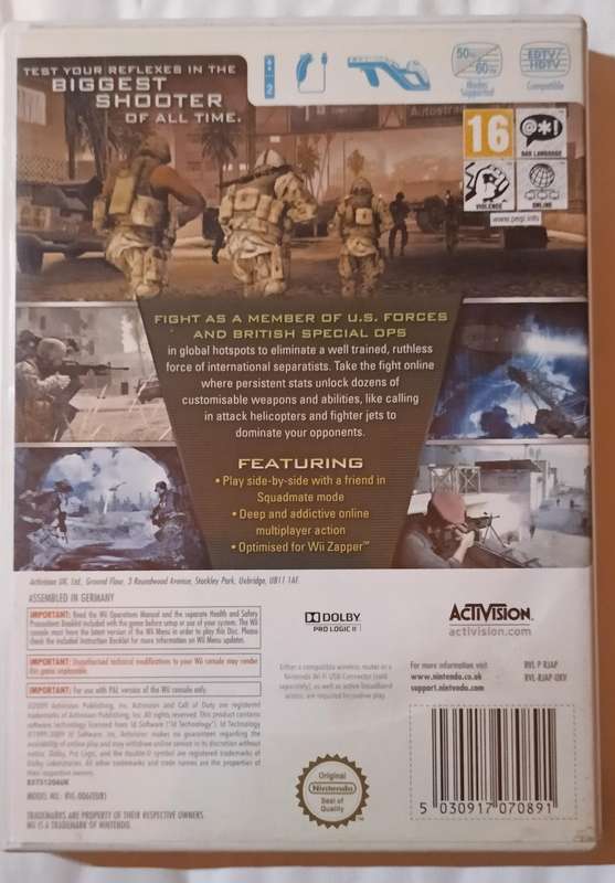 Call of Duty Modern Warfare for Wii PAL CIB