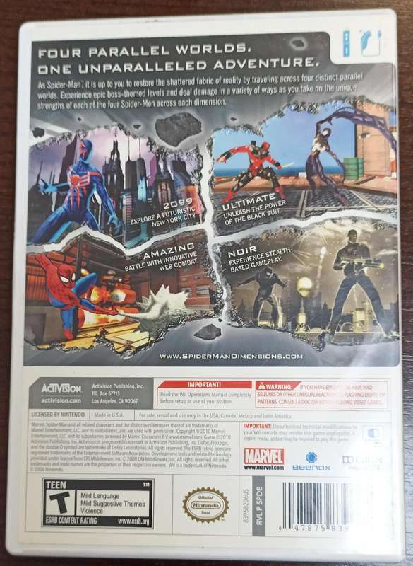 Spider-Man Shattered Dimensions for Wii (NTSC CIB)