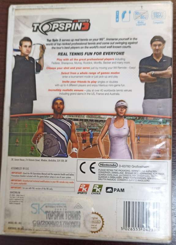 Topspin 3 for Wii PAL