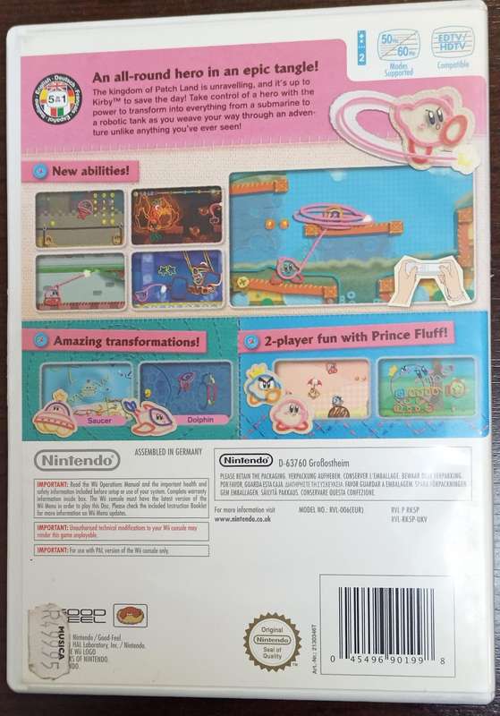 Kirby's Epic Yarn for the Wii - PAL CIB Mint