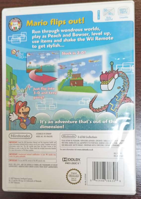 Super Paper Mario for Wii PAL CIB