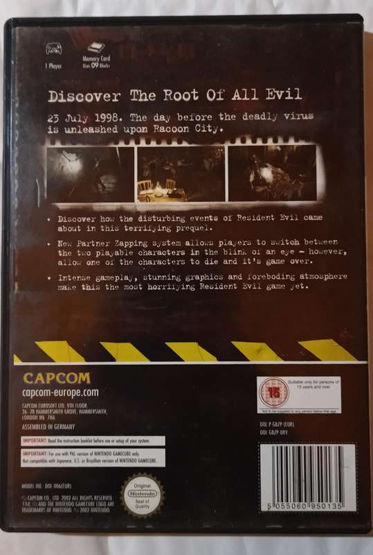 Resident Evil Zero for Nintendo GameCube PAL CIB