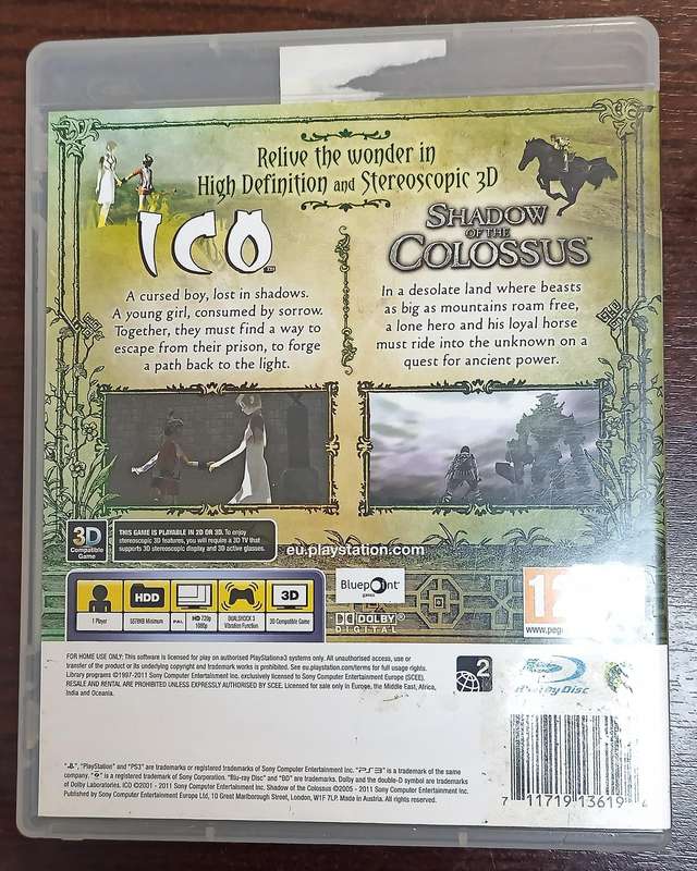 Ico and Shadow of the Colossus for PS3 (CIB)