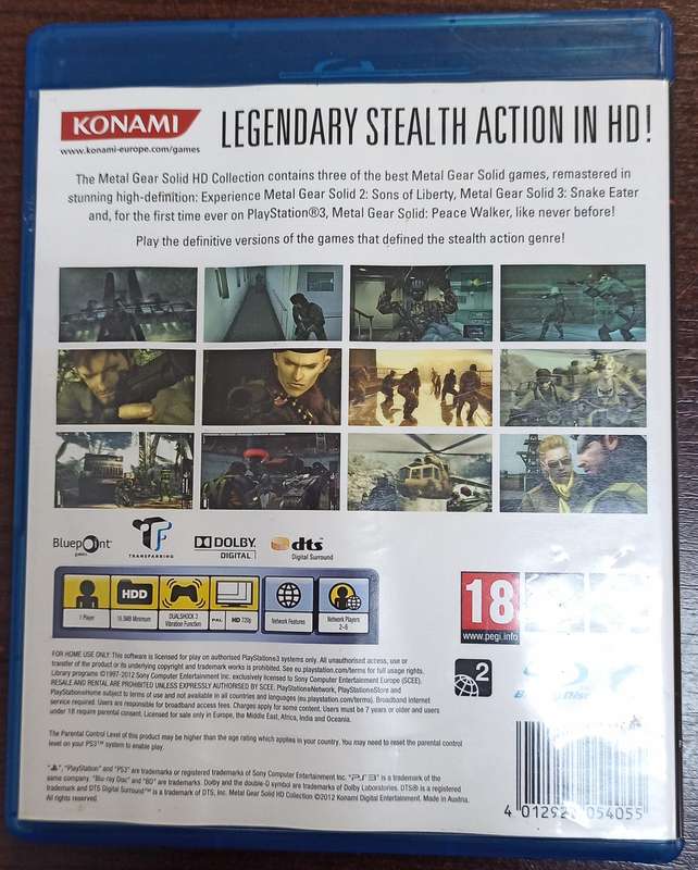 Metal Gear Solid HD Collection for Ps3 (CIB)