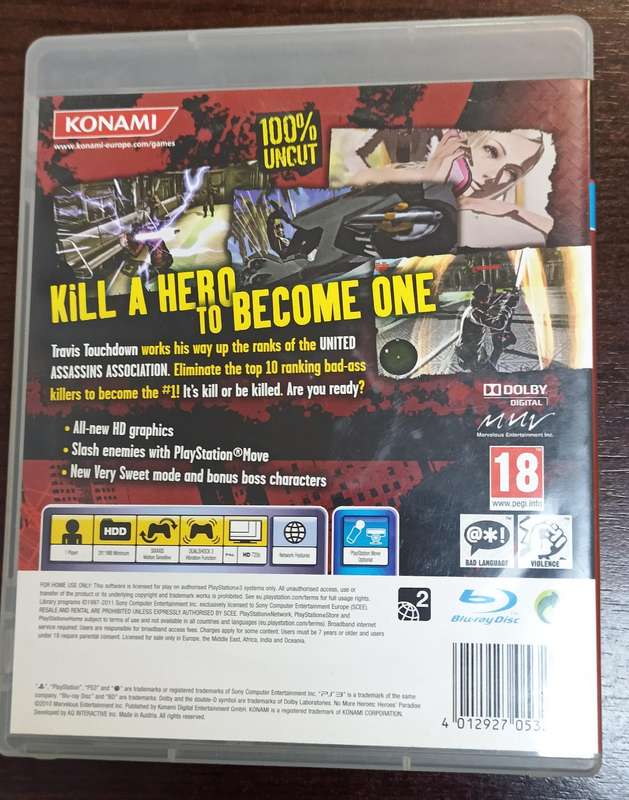 No More Heroes - Heroes' Paradise for PS3 (CIB)