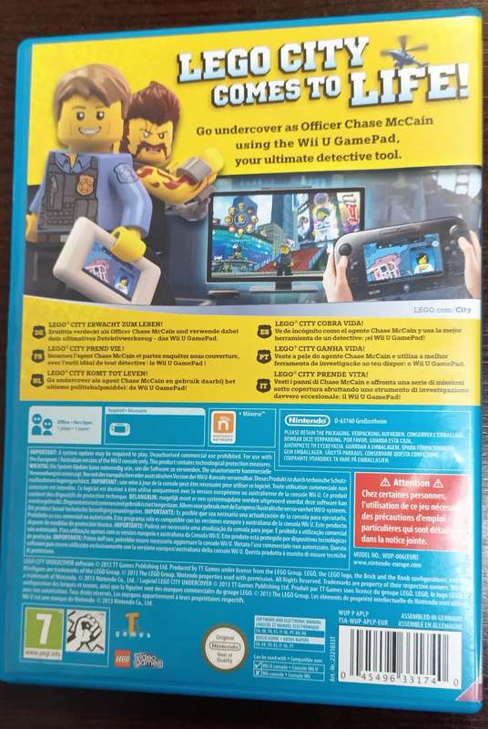 Lego City Undercover for Nintendo Wii U PAL CIB