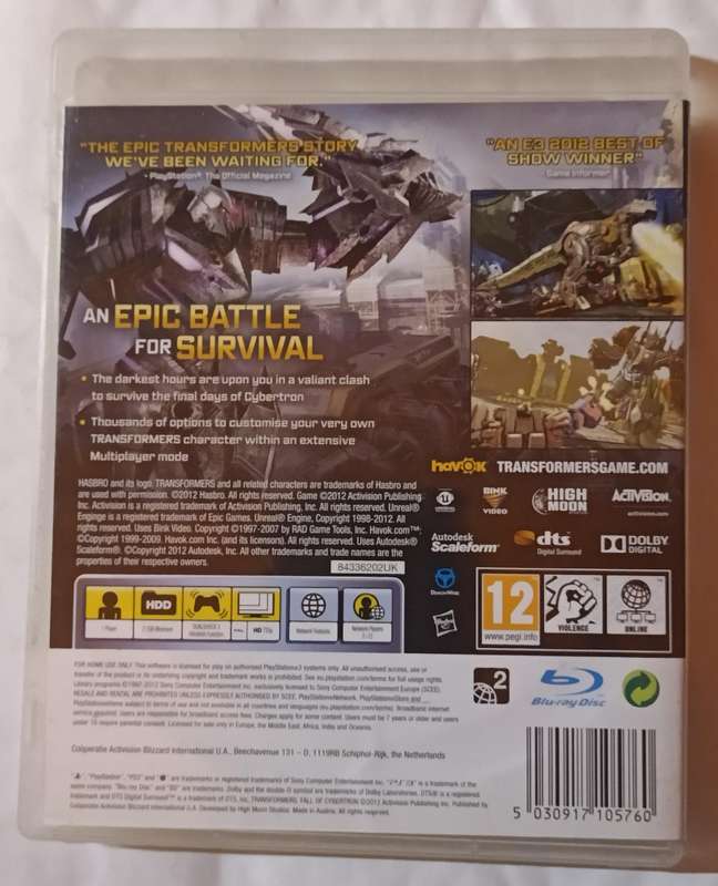 Transformers Fall of Cybertron for PS3