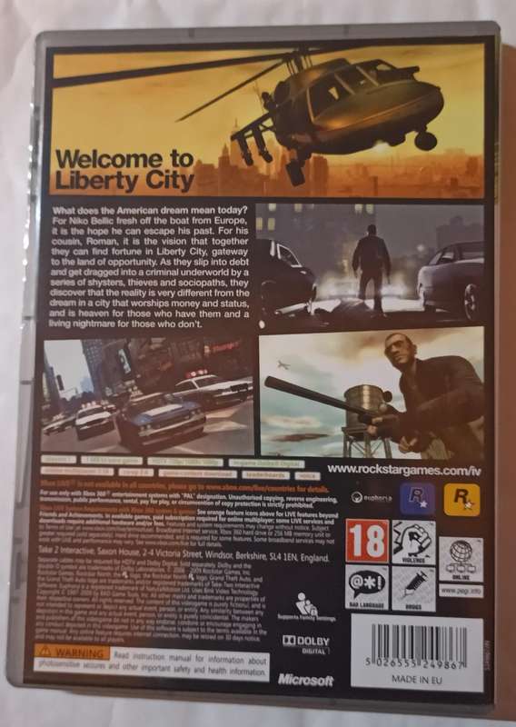 Grand Theft Auto IV for Xbox 360 (PAL CIB Mint)