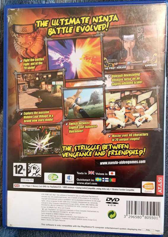 Naruto Ultimate Ninja 3 for PS2 PAL CIB