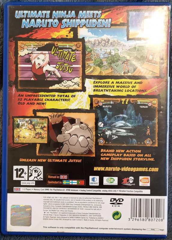 Naruto Shippuden Ultimate Ninja 4 for PS2 PAL CIB