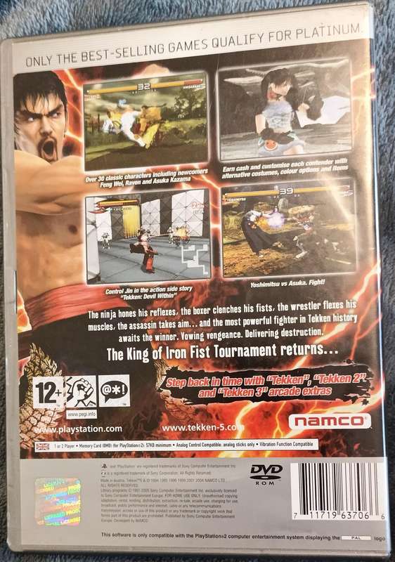 Tekken 5 for PS2 PAL CIB