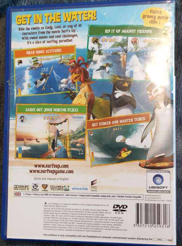 Surf's Up for the PS2 PAL